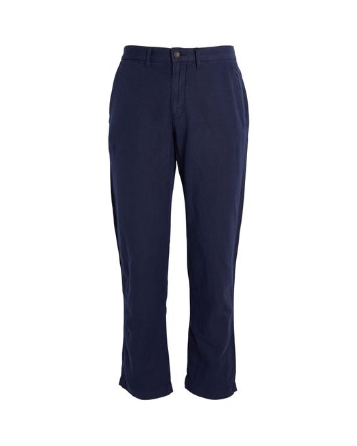 Polo Ralph Lauren Blue Linen-cotton Straight Trousers for men