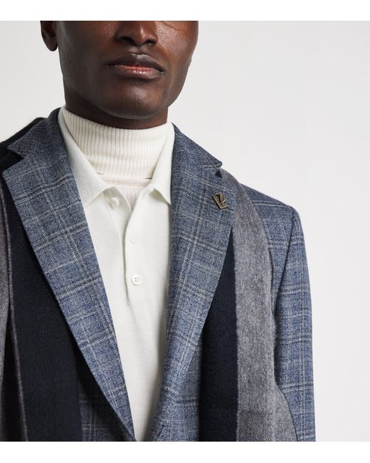 Pal Zileri Blue Wool-Blend Blazer for men