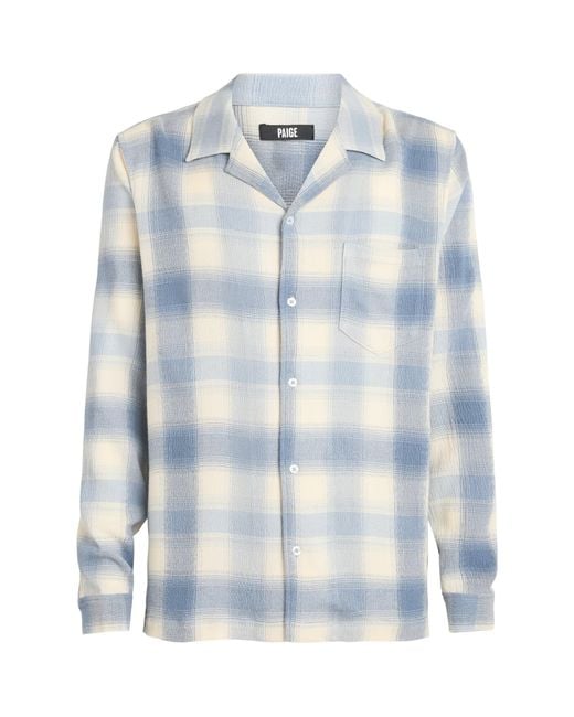 PAIGE Blue Check Kransey Shirt for men