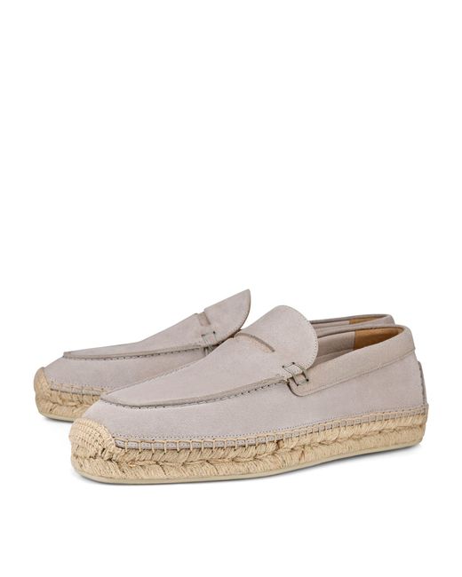 Christian Louboutin Gray Paquepapa Suede Espadrille Loafers for men
