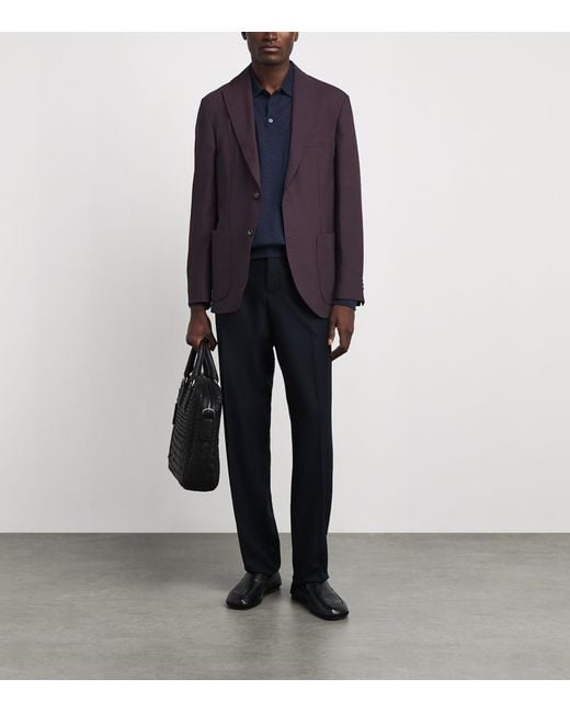 Eton of Sweden Purple Lana Tech Blazer for men