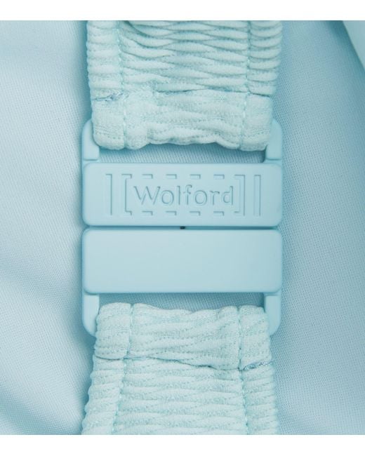 Wolford Blue Textured Underwired Bikini Top