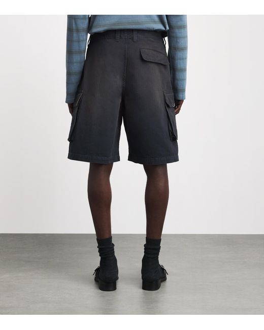 Our Legacy Gray Cotton Mount Cargo Shorts for men