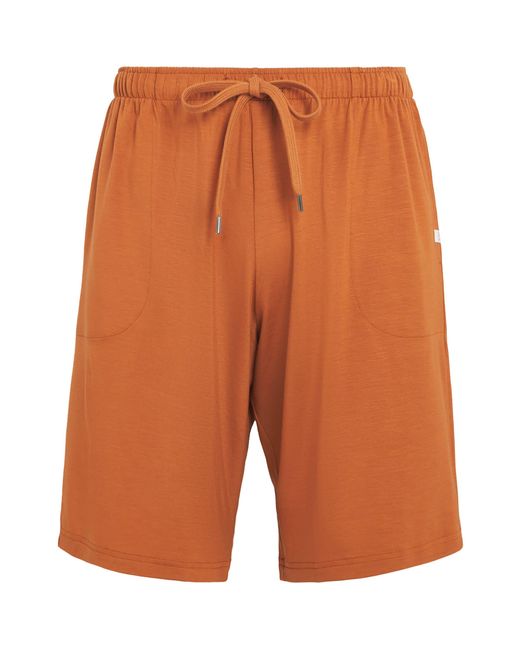 Derek Rose Orange Micro Modal Basel Sweat Shorts for men