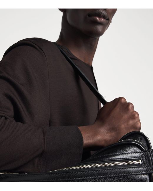 Studio Nicholson Black Wool Henley T-Shirt for men