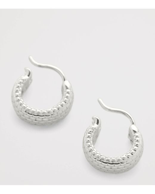 Monica Vinader Metallic Sterling Heirloom Huggie Earrings