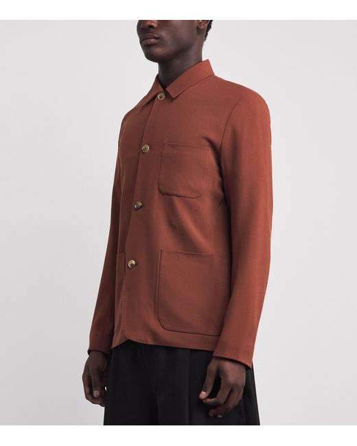 Paul Smith Brown Wool Overshirt for men