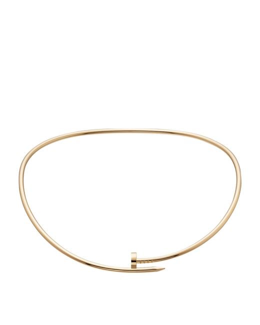 Cartier Natural Yellow Gold And Diamond Juste Un Clou Necklace (33.5cm)