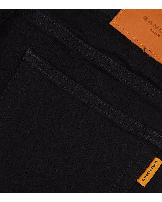 Sandro Black Stretch Slim Jeans for men