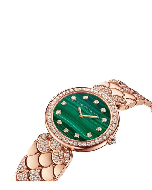BVLGARI Green Rose And Diamond Divas' Dream Watch