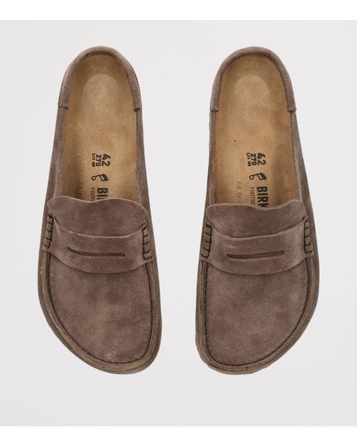 Birkenstock Brown Suede Naples Wrapped Clogs for men
