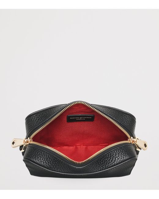 Aspinal Black Leather Camera Bag