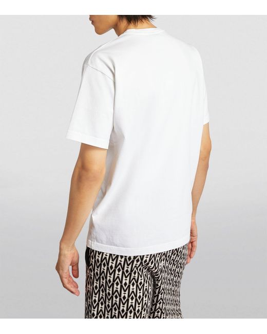 Mackage White Organic Cotton Logo-patch T-shirt for men