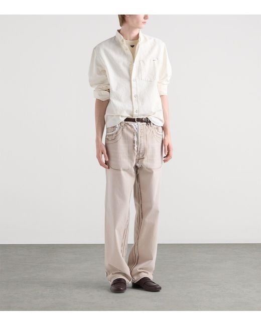 Prada White Chambray Button-Down Shirt for men
