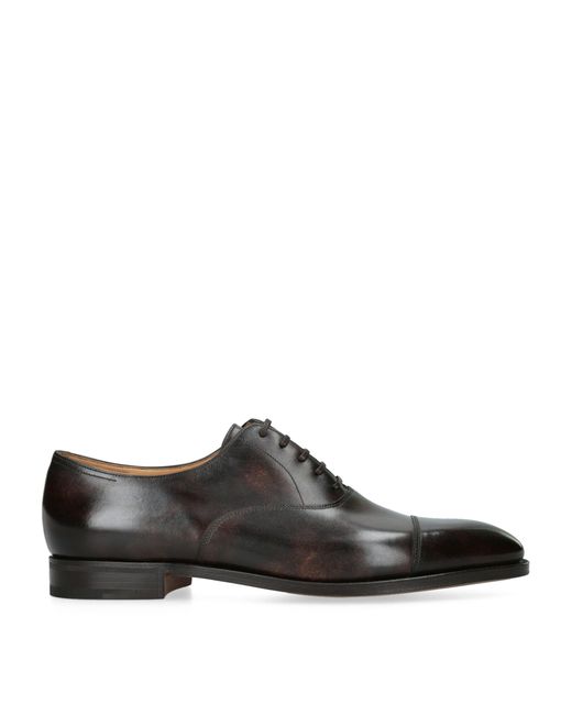 John Lobb Black Leather City Ii Oxford Shoes for men