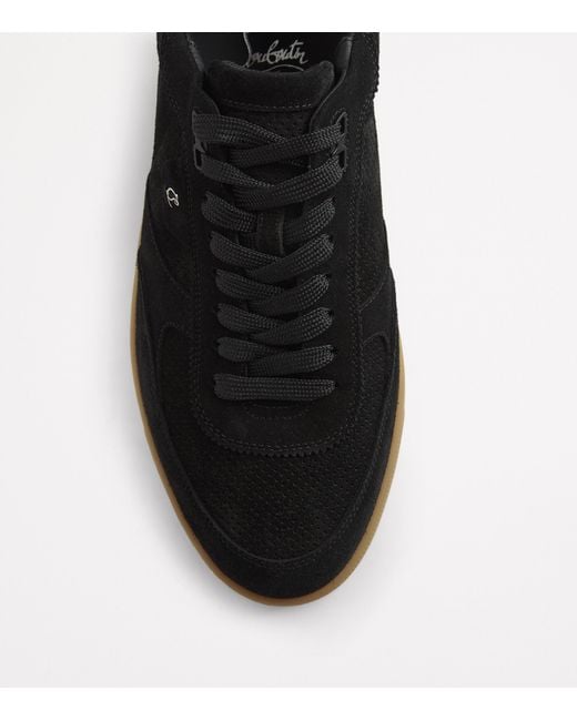 Christian Louboutin Black Tutti Rui Suede Sneakers for men