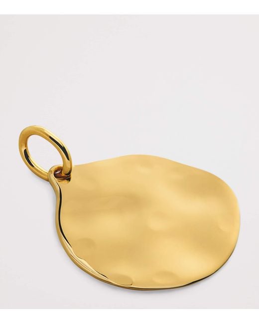 Monica Vinader Metallic Vermeil Mv Siren Muse Round Pendant