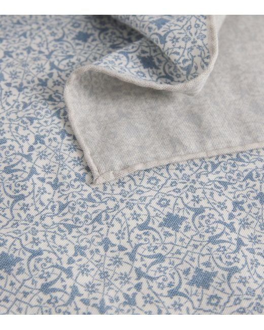 Eleventy Gray Wool-Blend Pocket Square for men