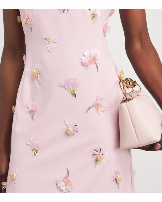 Jonathan Simkhai Pink Embellished Briella Gown