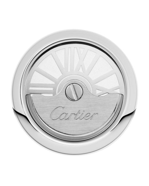 Cartier Metallic Sterling Silver Oscillating Weight Cufflinks