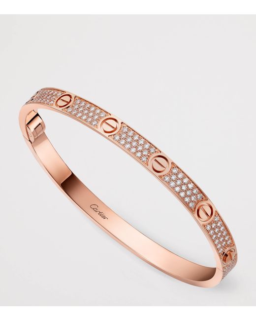 Cartier Pink Medium And Diamond Love Bracelet