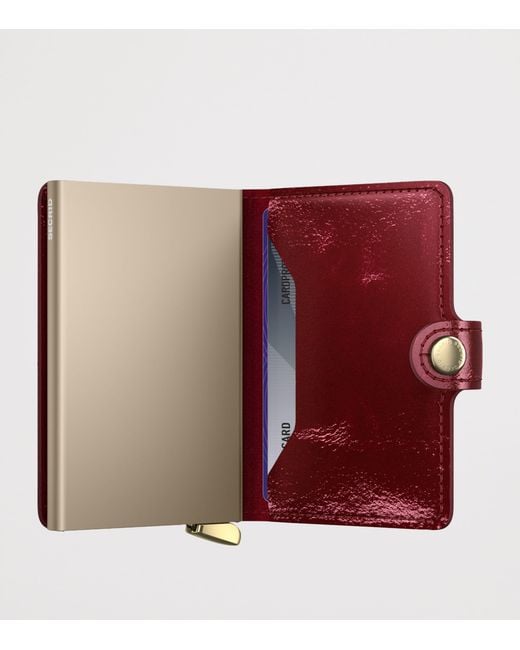Secrid Red Leather Miniwallet for men
