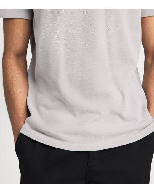 PAIGE White Cotton Demille Polo Shirt for men