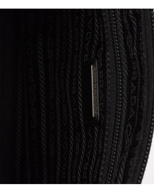 Prada Black Re-Nylon And Leather Pouch for men