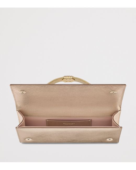 BVLGARI Natural Leather Tubogas Clutch Bag