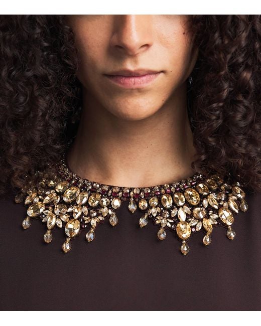 Jenny Packham Black Embellished Pueblo Maxi Dress
