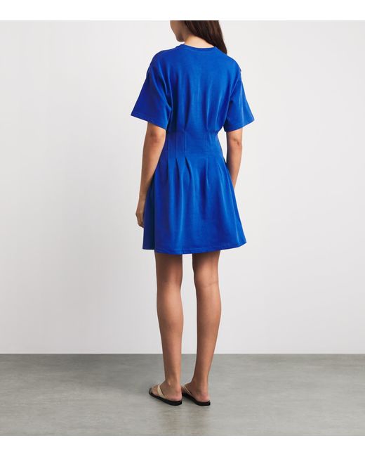 Polo Ralph Lauren Blue Cotton Shaped Mini T-Shirt Dress