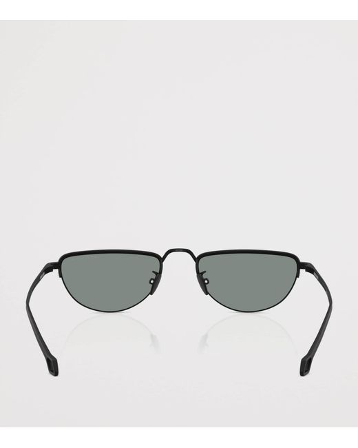 Giorgio Armani Black Steel Butterfly Sunglasses for men