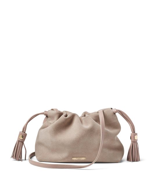 Aspinal Natural Large Leather Soho East West Cross-Body Pouch