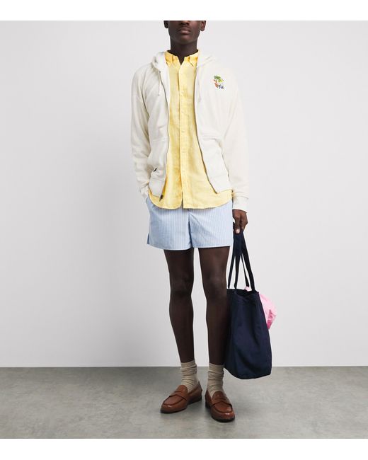 Polo Ralph Lauren White Cotton-Blend Palm Tree Zip-Up Hoodie for men