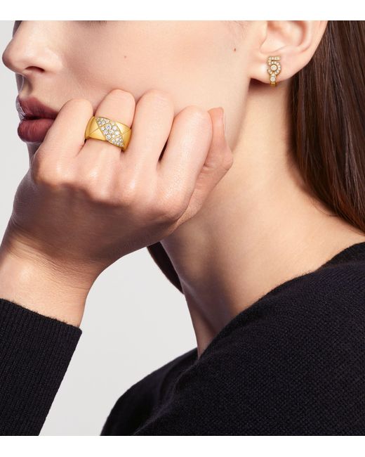 Chanel Metallic And Diamond Coco Crush Ring