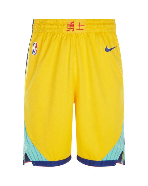 Nike Golden State Warriors Men's Icon Swingman Shorts - Blue