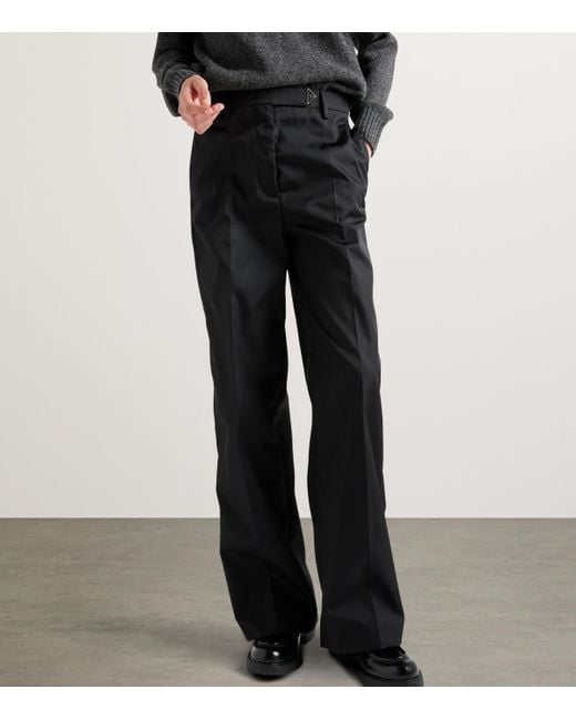 Prada Black Re-Nylon Tailored Trousers