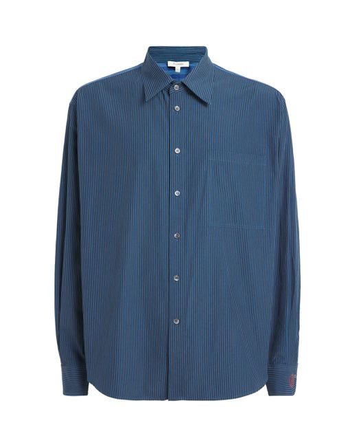 J.W. Anderson Blue Cotton Patchwork Stripe Shirt for men