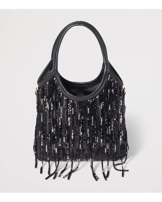 Miu Miu Black Embellished Ivy Shoulder Bag
