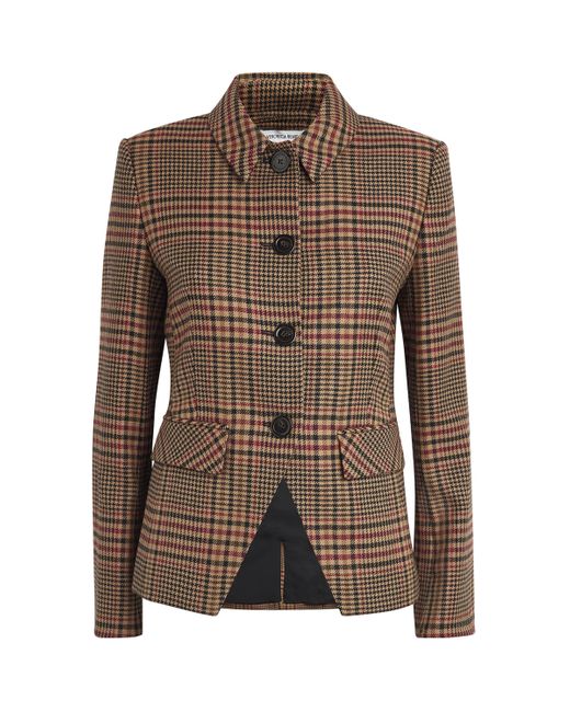 Veronica Beard Brown Plaid Dickey Aire Blazer