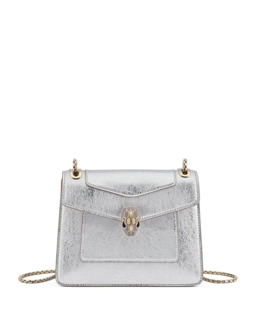 BVLGARI White Small Serpenti Forever Day-To-Night Shoulder Bag