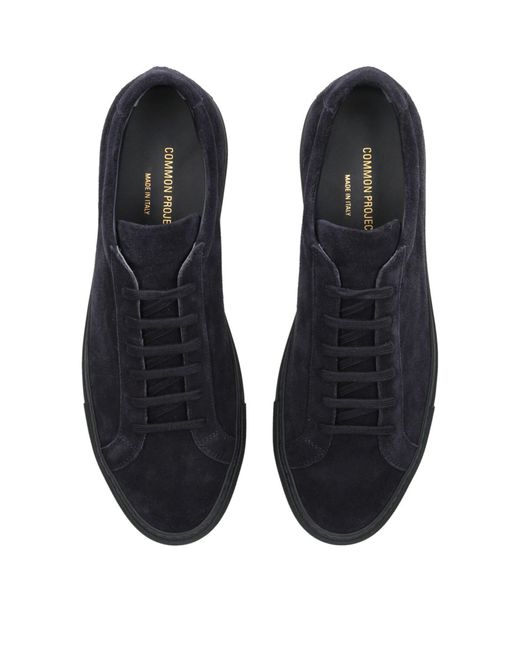 Common Projects Blue Suede Low-top Achilles Sneakers for men
