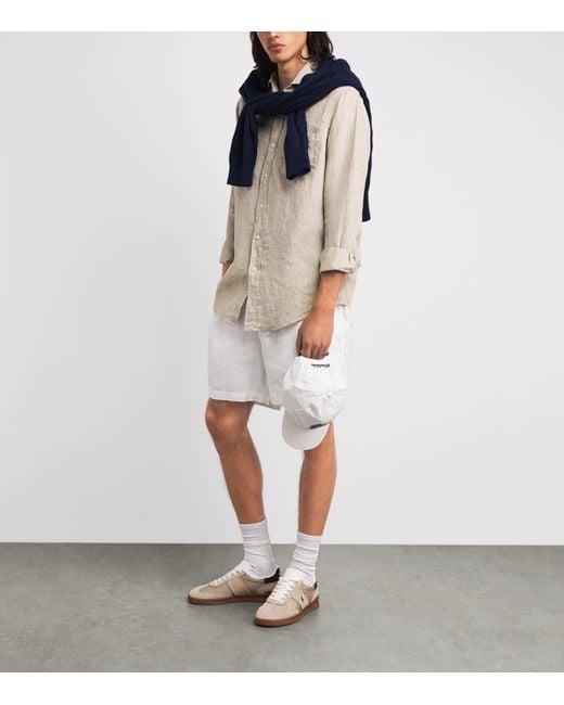 Polo Ralph Lauren Natural X Wimbledon Linen Logo Crest Shirt for men