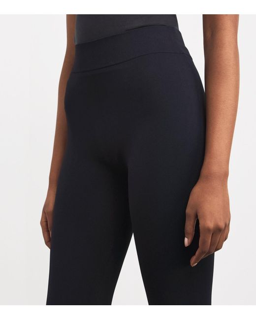 Max Mara Blue Jersey Logo Leggings