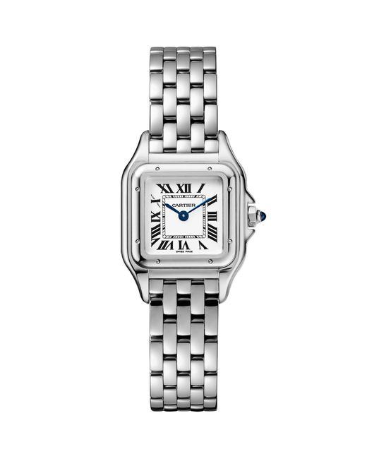 Cartier White Small Stainless Steel Panthère De Watch 22mm