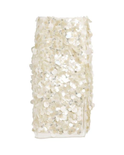 Rohe Natural Embellished Midi Skirt