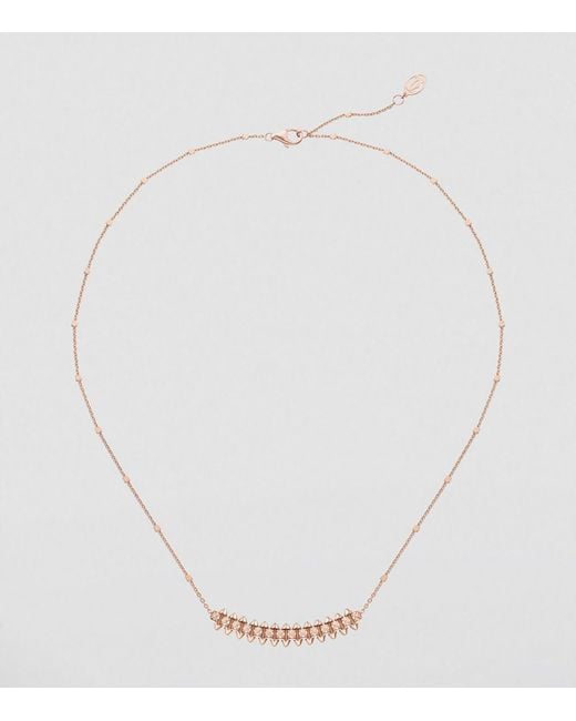 Cartier Pink Rose Gold And Diamond Clash De Necklace