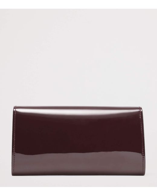 Jimmy Choo Purple Bing Patent Leather Wallet-On-Chain