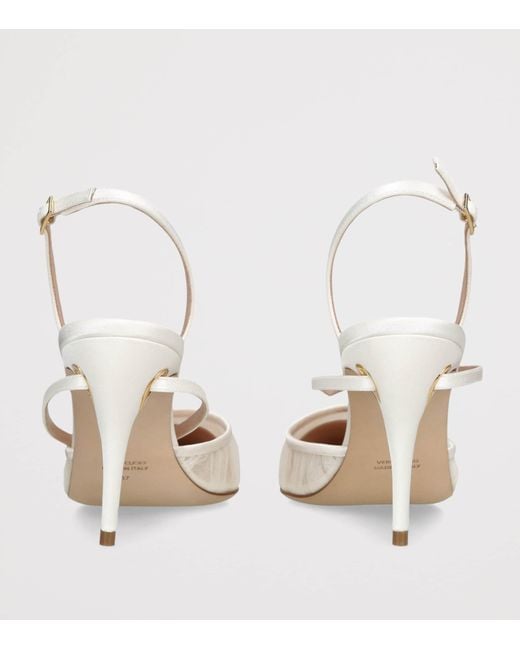 JENNIFER CHAMANDI White Tulle Vittorio Slingback Pumps 85