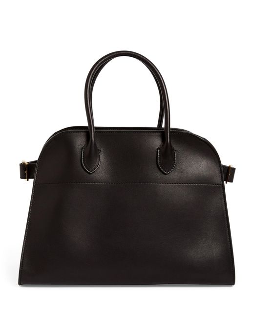 The Row Black Leather Margaux 12 Top-handle Bag